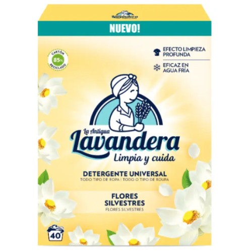 Пральний порошок Lavandera Universal White Flowers, 40 прань, 2.2 кг